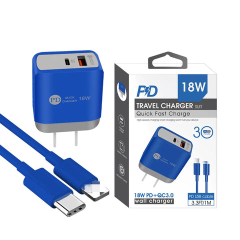 2 In 1 Wall Charger With Iphone Cable - tommys supplies 2 In 1 Wall Charger With Iphone Cable - tommys supplies