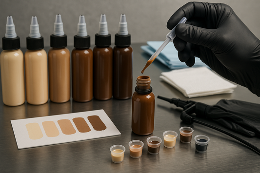 How to Build a Custom Pigment Palette Using Every Shade in the “Skin-Tones” Section of Professional Tattoo Inks