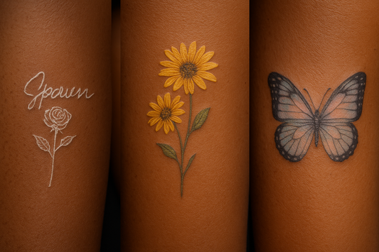 White Ink, Yellow Ink & Pastels on Dark Skin: What to Expect