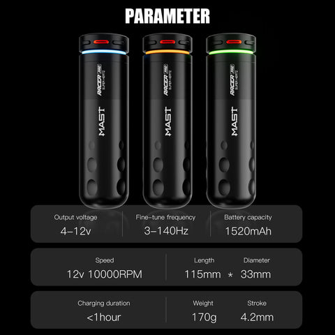 Mast Racer Pro Black - Single Battery