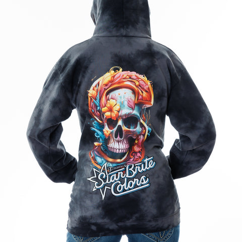 StarBrite Pullover George Drone Black Tie Die