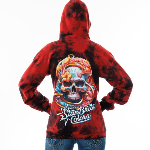 StarBrite Pullover George Drone Red Tie Die