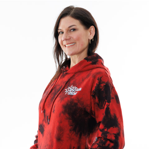 StarBrite Pullover George Drone Red Tie Die