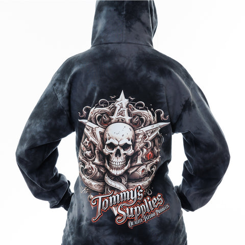 Tommy's Pull Over George Drone Black Tie Die