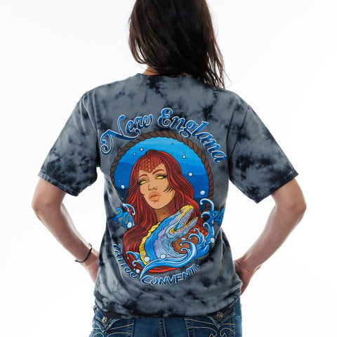 4th Annual New England Tattoo Expo T-Shirt - Black Tie Dye