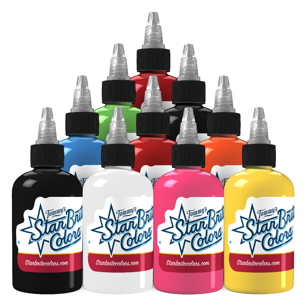 StarBrite Top Seller Tattoo Ink Set | Essential Colors for Artists ...