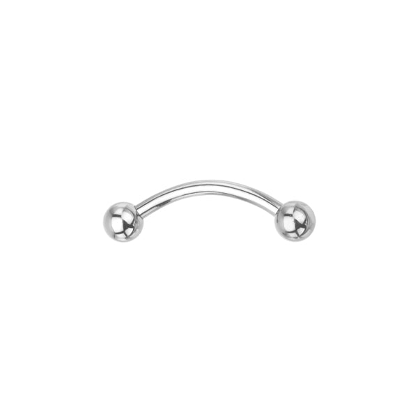 Stainless Steel Curved Barbell 14 Gauge - tommys supplies