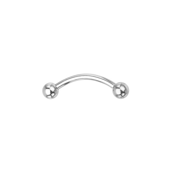 Stainless Steel Curved Barbell 16 Gauge